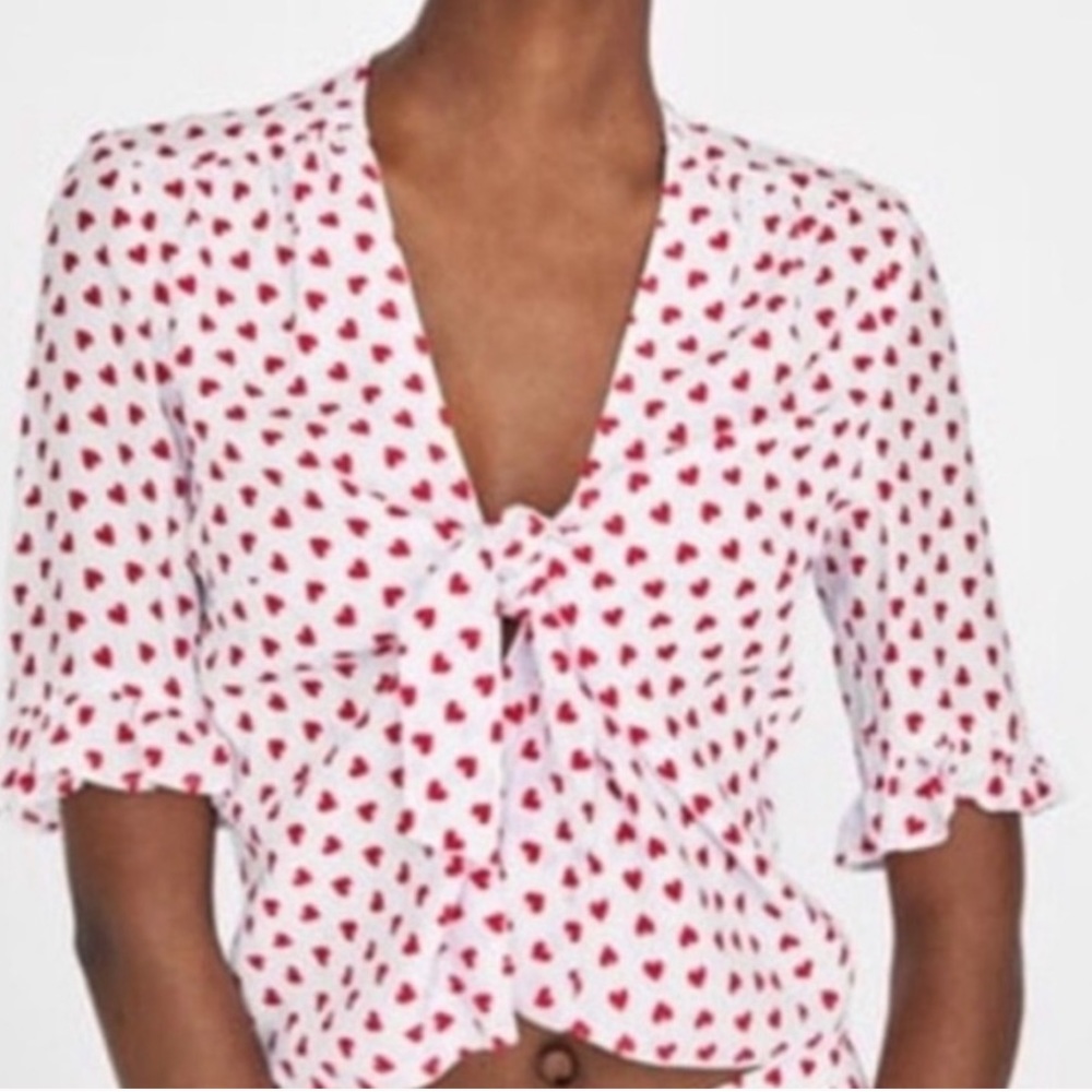 Zara heart print top - Picture 2 of 2